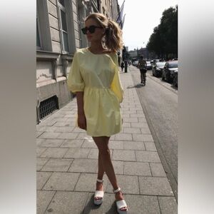 Zara POPLIN Short Jumpsuit Playsuit